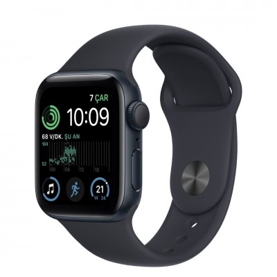 Apple Watch SE ( 40'mm ) Gece Yarısı Alüminyum Kasa ve Spor Kordon 