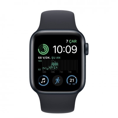 Apple Watch SE ( 40'mm ) Gece Yarısı Alüminyum Kasa ve Spor Kordon 